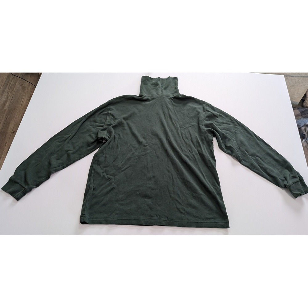 Gap Factory Store Turtleneck Women Medium Green Excellent Cotton Long Sleeve Top